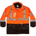 Ergodyne ErgodyneGloWear 8388 Hi Vis Class 3/2 Thermal Jacket, Type R Class, Orange, 4XL,  25558